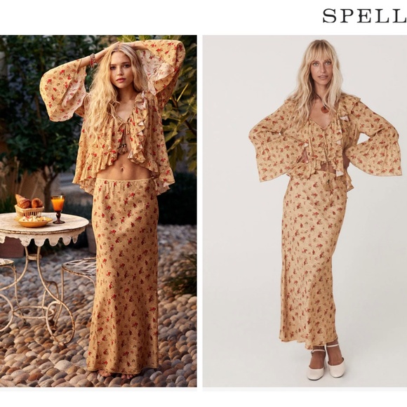 ISO spell bias skirt and top in butterscotch - Picture 1 of 1